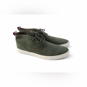 Tommy Hilfiger Men’s Morven2 Chukka Sneakers Green Olive White Leather Boots 10